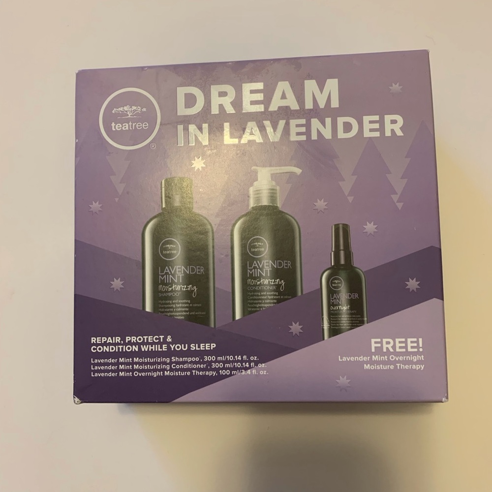 Tea tree Lavender mint shampoo, conditioner and treatment set